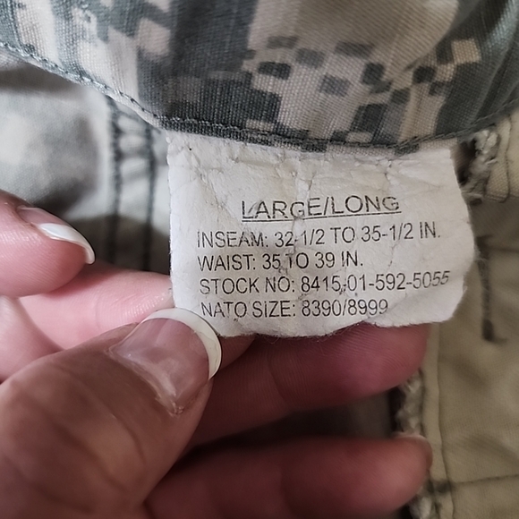 TEAM SOLDIER Camouflage Army Combat Uniform Trousers Men's Size Large - Picture 2 of 9